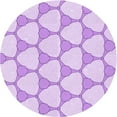 thumbnail image 1 of Ahgly Company Tapis d'Intérieur Rond Lavable en Machine Transitionnel Violet Héliotrope, 7 Pieds Rond, 1 of 7