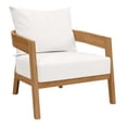 thumbnail image 3 of Modway Brisbane Fauteuil de Patio Extérieur en Bois de Teck, Blanc Naturel, 3 of 8