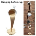 thumbnail image 3 of Escultura flotante de la taza de café, novedad flotante taza de café escultura de la taza de café adornos de escritorio decoración aspecto llamativo, 3 of 8