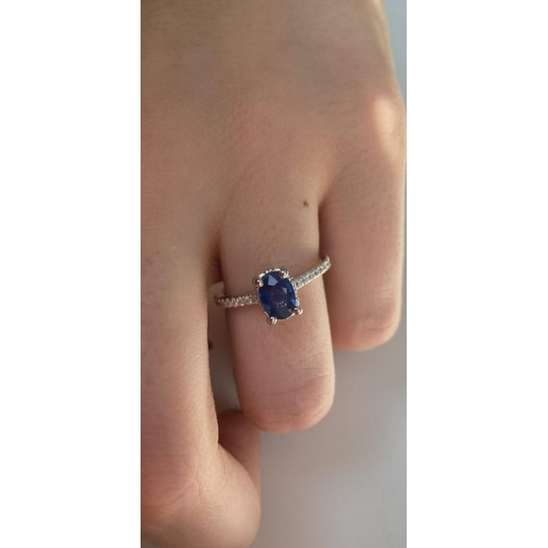 Blue sapphire deals ring walmart