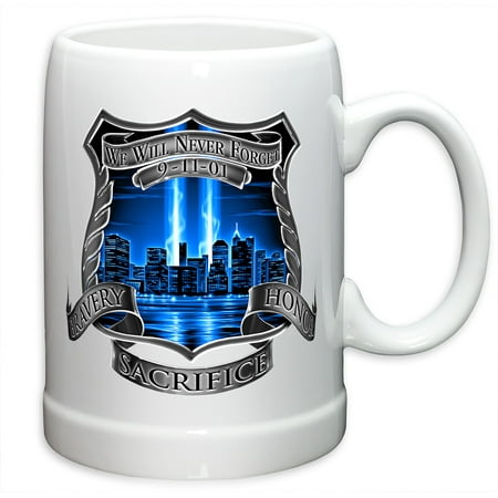 Beer Stein - German Beer Stein – Police Officer Gifts for Men or Women – Law Enforcement Stoneware Beer Stein –Tribute High Honor Police Beer Glasses with Logo - Set of 24 (20 Ounces)