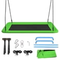 thumbnail image 2 of Columpio Costway con cuerdas Regulables para niños estructura de acero Impermeable Verde 150 x 80 cm, 2 of 10