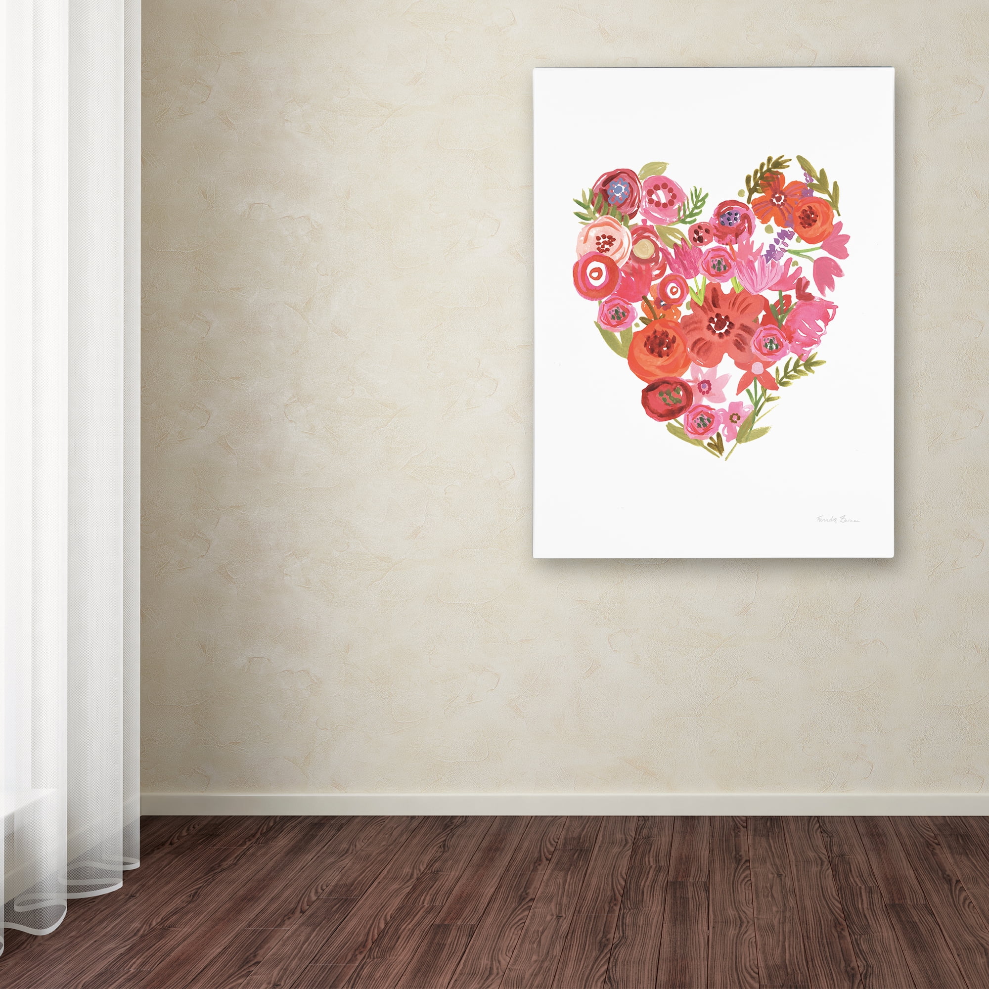 Trademark Fine Art 'Valentine Chic II' Canvas Art by Farida Zaman