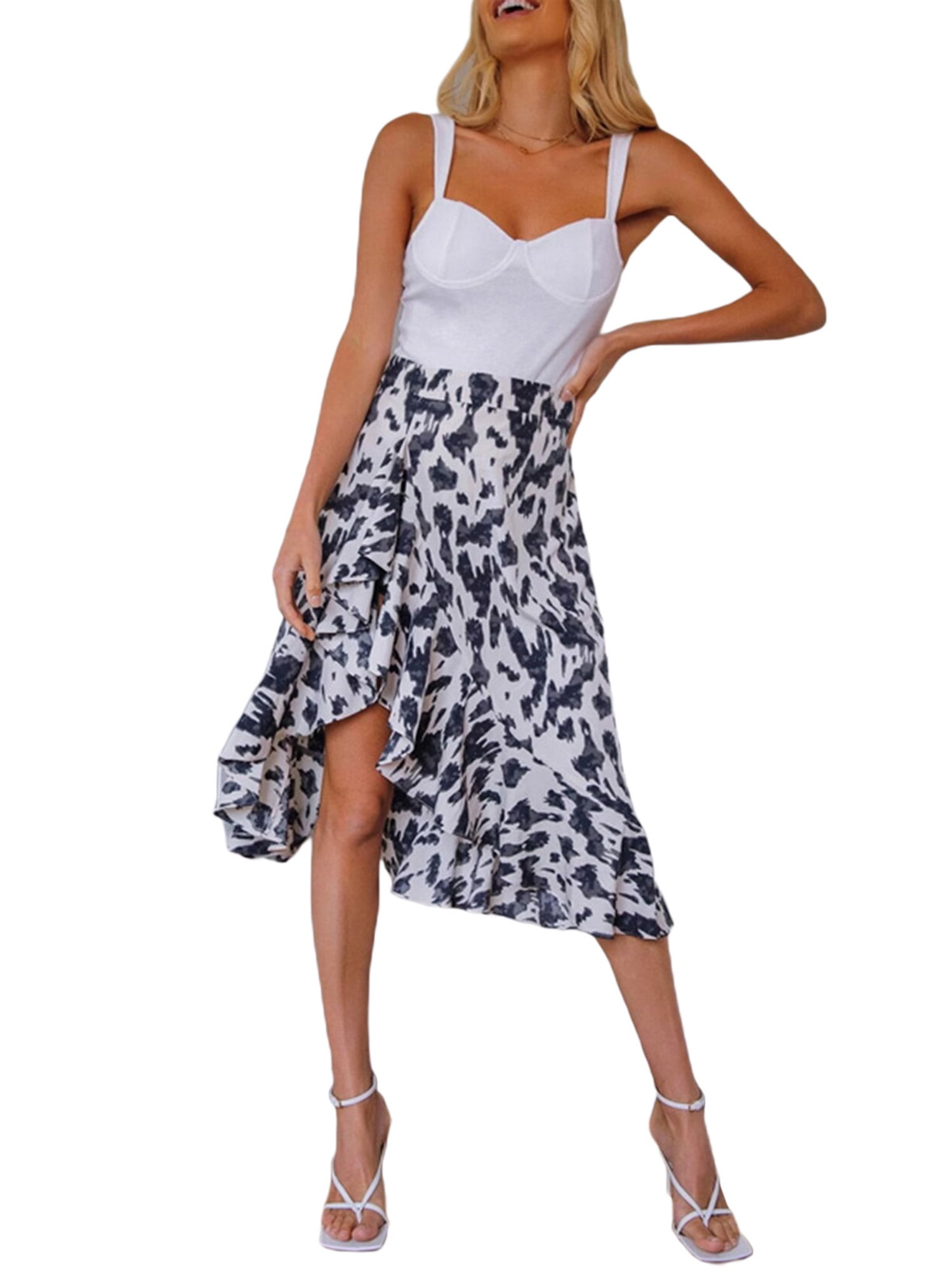 mid length leopard skirts 60