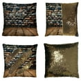thumbnail image 1 of EREHome Wood Textured In A Room Interior Pillow Case Home Decor Cushion Cover 20x30 Inch, 1 of 2