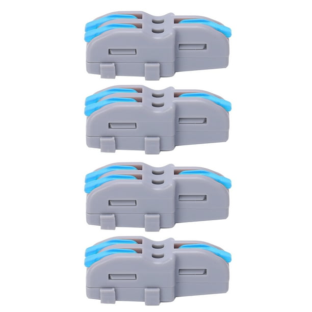 20 piezas Bloque de terminales rápidos 1 entrada 2 salidas Conector de cable Divisor de cableado tipo empuje en forma de T SPLF12A (azul)