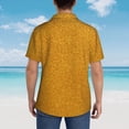 thumbnail image 3 of Lsque Gold Glitter pattern Hawaiian Shirt for Men, Unisex Summer Beach Casual Short Sleeve Button Down Shirts-Medium, 3 of 9