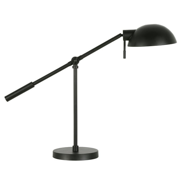 Evelyn&Zoe Dexter 23" Transitional Metal Table Lamp with Blackened Bronze Dome Metal Shade