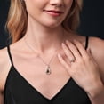thumbnail image 3 of Gem Stone King 925 Sterling Silver and 10K Yellow Gold Black Onyx and White Lab Grown Diamond Infinity Pendant Necklace for Women (0.34 Cttw, Gemstone December Birthstone, with 18 inch Chain), 3 of 3