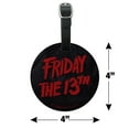 thumbnail image 6 of Friday the 13th Logo Round Leather Luggage Card Suitcase Carry-On ID Tag, 6 of 6