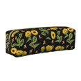 thumbnail image 1 of Balery Bees and Sunflowers Estuche de Lápices de Cuero Impreso, Estuche para Suministros de Arte, Estuche de Lápices con Cremallera, Estuche de Almacenamiento de Papelería, 1 of 7