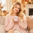 thumbnail image 4 of Cute Halloween Coffee Mug | Pink Ghost Ceramic Coffee Cup for Halloween Decor | Spooky Season Gift for Halloween Lovers | 3.9 X 3.1 in, 4 of 6