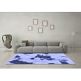 thumbnail image 3 of Ahgly Company Indoor Round Abstract Blue Modern Area Rugs, 8' Round, 3 of 4