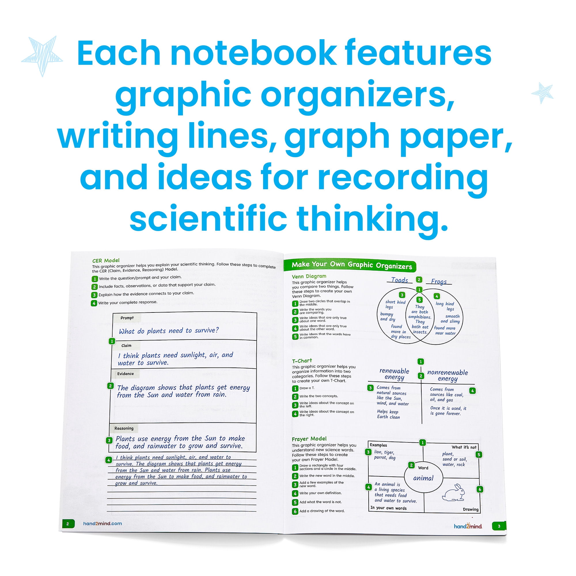 hand2mind Scientific Reasoning Notebook, Grades 3-5