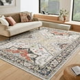 thumbnail image 4 of Haperlare Washable Rug Vintage Floral Oriental Area Rug for Living Room Non-Slip Soft Throw Carpet Aesthetic Accent Rug for Bedroom, 5' x 7' Beige, 4 of 4