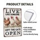 thumbnail image 4 of Chiken Gifts Letrero De Metal Divertido Para Decoración Del Hogar, Gallinero, Gallo, Decoración De Granja, Cocina, Pollo, Cosas De Pared, 8.0 X 12.0 In, Letrero De Lata Abierto, 4 of 5