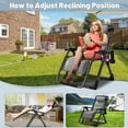 thumbnail image 3 of MOPHOTO 2 Pack Zero Gravity Chair Support 440lbs for Backyard Beach, Foldable Reclining Lounge Chair with Headrest & Cup Holder for Indoor Outdoor, Patio Recliner Folding Reclining Chair, 3 of 9