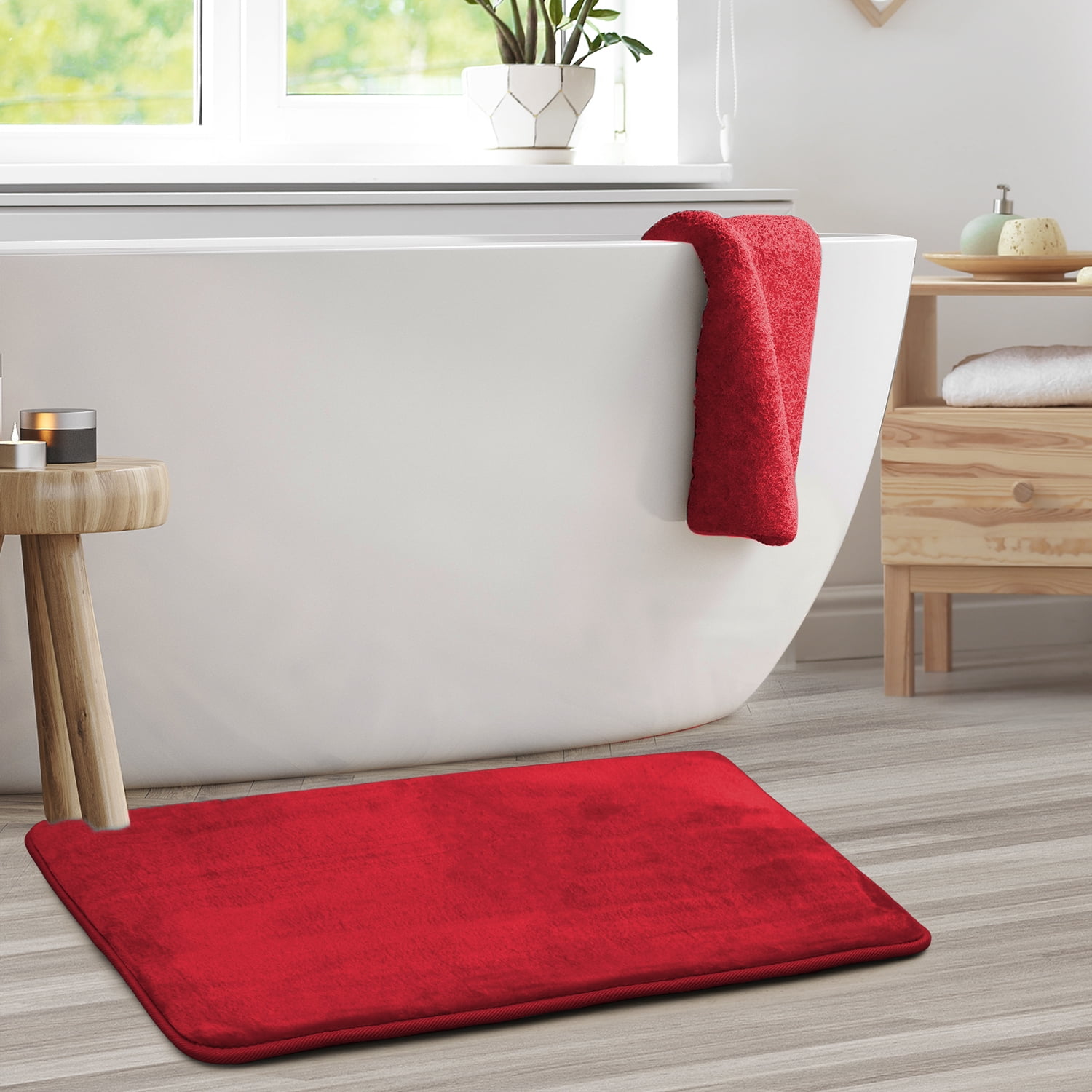 1 Large Clara Clark Bath Mat Bathroom Rug Absorbent Memory Foam Bath