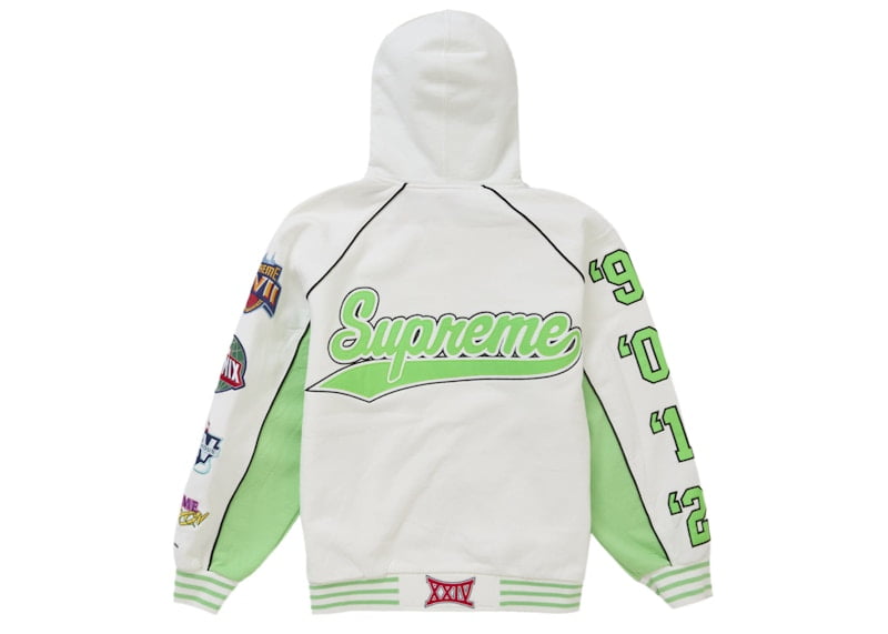 Supreme Football Zip Up Hooded 白 Supreme Football Zip Up Hooded Sweatshirt White Men's - SS24