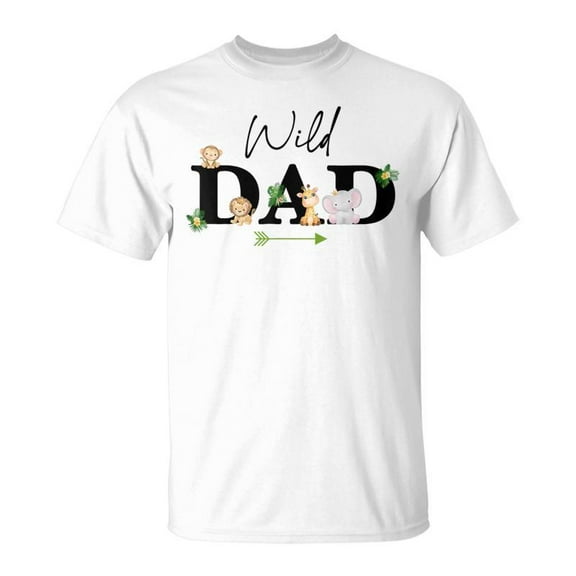 SR Dad Of The Wild One Zoo Birthday Safari Jungle Animal T-Shirt