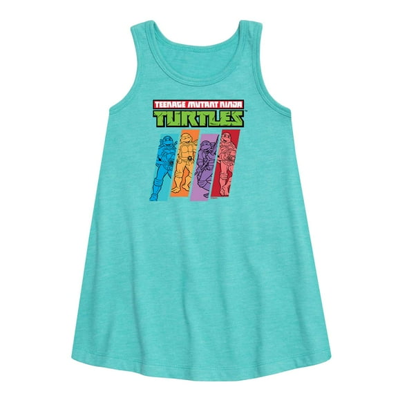 Teenage Mutant Ninja Turtles - Color Stripes - Girls Aline Dress