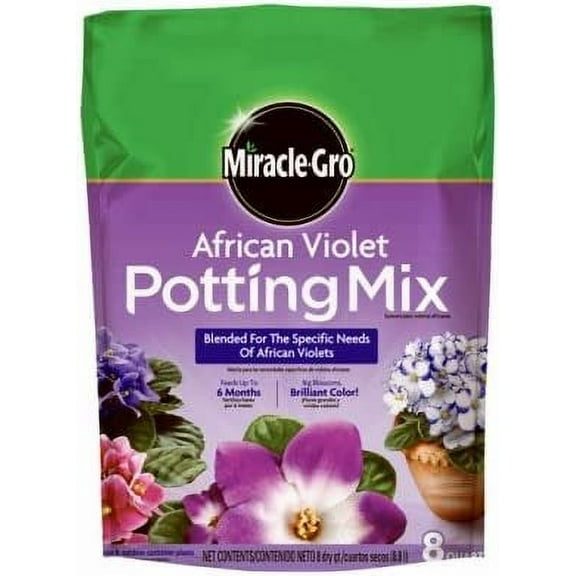 Miracle Gro 72678430 8 Qt African Violet Potting Mix 0.21-0.11-0.16