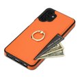 thumbnail image 5 of Nalacover for Samsung A13 4G Wallet with Card Holder Slot, 360°Rotation Ring Holder Kickstand Cover for Men Women Protective Premium PU Leather Shockproof Cover for Samsung Galaxy A13 4G, Orange, 5 of 6