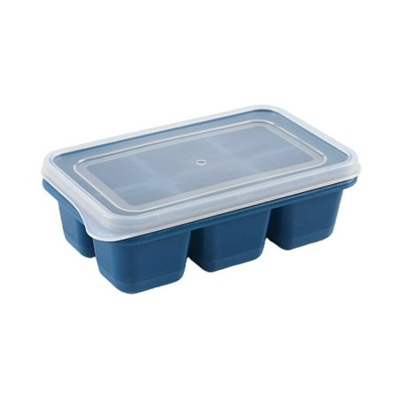 

6 Cavity Mini Ice Cubes Mould Tray Plastic With Lid Home Kitchen Ice Mar 6 Cavity Mini Reusable Plastic xqmg