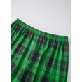 thumbnail image 6 of Family Christmas Matching Pajamas Set Christmas Tree Pattern Long Sleeve Tops Plaid Pants, 6 of 10