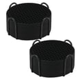thumbnail image 1 of Juego de posavasos TWTli de silicona, 16 unidades, con soporte antideslizante, negro, 1 of 7