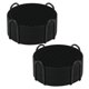 thumbnail image 1 of Juego de posavasos TWTli de silicona, 16 unidades, con soporte antideslizante, negro, 1 of 7