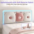 thumbnail image 3 of Anyact Full Size Bed Frame with 2 Storage Drawers, Removable Pillow, LED Light Platform Bed with Teddy Velvet Headboard, Off White, 3 of 10