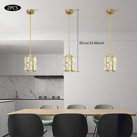 2PCS Ceiling Mounted Light Modern Ceiling Light Gold Ceiling Light Fixture 110V for High, Low, Sloped, an Flat Ceilings, Kitchens