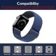 thumbnail image 2 of Correa elástica compatible con Apple Watch de 45 mm, 44 mm y 42 mm, cómoda y ajustable, para iWatch Series 7, 6, 5, 4, SE, 3, 2 y 1, para mujer y hombre, color negro., 2 of 5