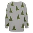 thumbnail image 6 of Christmas Sweaters For Women Funny Button Down Festive Coat Xmas Santa Christmas Tree Printed Cable Knit Pullover Grey, XXL, 6 of 7