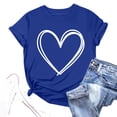 thumbnail image 2 of zbxnLI Valentine's Day Shirts for Women's Graphic Top Crew Neck Short Sleeve T Shirt Ladies Casual Basic Tee, 2 of 4
