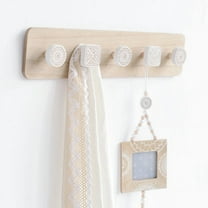 Wall Mounted Coat Rack,Entryway Hanging Coat Rack,Wood Coat Rack with 5 Hooks Rail for Coat, Scarf, Bag,