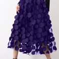 thumbnail image 4 of WTXUE Skirts for Women, Retro A-Line Skirt Half Length Skirt Women's3 D Polka Dotted Yarn Skirt High Waist, Purple L, 4 of 6