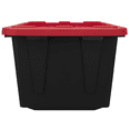 Hyper Tough 27 Gallon Snap Lid Plastic Storage Bin Container, Black