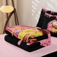 thumbnail image 5 of Homewish Colorful Ice Cream Drip Zipper Twin Comforter Sets with Fitted Sheet and 2 Pillowcases,Girl Baseball Sport Games Zipper Bedding Set For Kids,Pink Reversible,4-Piece, 5 of 7
