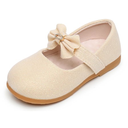 

Blikcon Girls Kids Wedding Party Dress Shoes Princess Flat(Color : Gold Size : 4 Toddler)