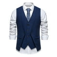 thumbnail image 2 of uikmnh Vests for Men Double Layer formal Style Vest for Men Modern Fashion Outerwear for Business Casual and Event Attire Size:M, 2 of 8
