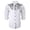 A-White200, variant on XIAOCHA Men's Embroidered Shirt Point Collar Button Down Top Comfortable Western Casual Blouse