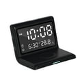 thumbnail image 2 of Reloj despertador digital multifuncional, portátil, de carga rápida y ajustable. Negro, 2 of 4