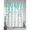 thumbnail image 5 of Fsddascl Turquoise Polka Dot Shower Curtain Set - Standard 72" x 72" Bathtub Curtain with 12 Hooks, Abstract Modern Art Dots Watercolor Waterproof Fabric Stall Shower Curtains for Bathroom/Bathtub, 5 of 6