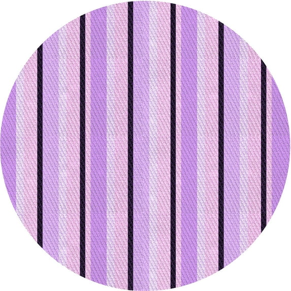 Ahgly Company Machine Washable Indoor Round Transitional Blossom Pink Area Rugs, 8' Round