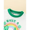 thumbnail image 4 of Luethbiezx Kids Girl Spring Outfits, Rainbow Print Pullover + Flare Pants Set, 4 of 9