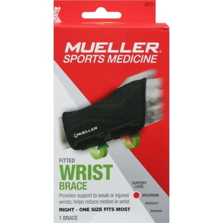 Mueller Fitted Wrist Brace, Black, OSFM, Right