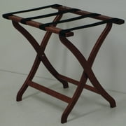 Wooden Mallet Designer Rack w Standard Webbing in Dark Mahogany Finish (Black)