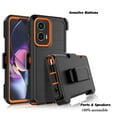 thumbnail image 4 of Tiflook for Moto G Stylus 2024 5G with [Built-in Screen Protector] Holster Locking Belt Clip [Military Grade 12FT Drop Tested] Full Body Carrying Kickstand Cover - Orange, 4 of 6